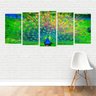 Quadro Animais Pavão Indiano Ave Pássaro Colorido Ocelos Canvas - 1