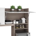 Ver imagem 5 de Cozinha Compacta Itatiaia Açaí com Balcão e Armário Completa 7 Portas 2 Gavetas Marrom Branca