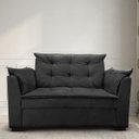 Ver imagem 2 de Sofá 2 Lugares para Sala Moderno Confortável Stella Suede:preto