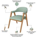 Ver imagem 5 de Kit 03 Cadeiras de Jantar e Estar Living Estofada Nadja L02 Linho Verde Menta - Lyam Decor