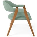Ver mais imagens de Kit 03 Cadeiras de Jantar e Estar Living Estofada Nadja L02 Linho Verde Menta - Lyam Decor