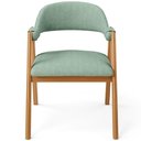 Ver imagem 2 de Kit 03 Cadeiras de Jantar e Estar Living Estofada Nadja L02 Linho Verde Menta - Lyam Decor
