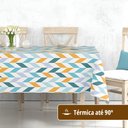 Ver imagem 2 de Toalha Mesa Plástica Térmica Chevron Am 6 e 8 Lugares 2,00