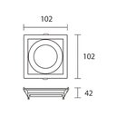 Ver imagem 2 de Spot de Embutir Recuado Blumenau Clean para Lâmpada Mr11 Gu10 Quadrado Bivolt Branco