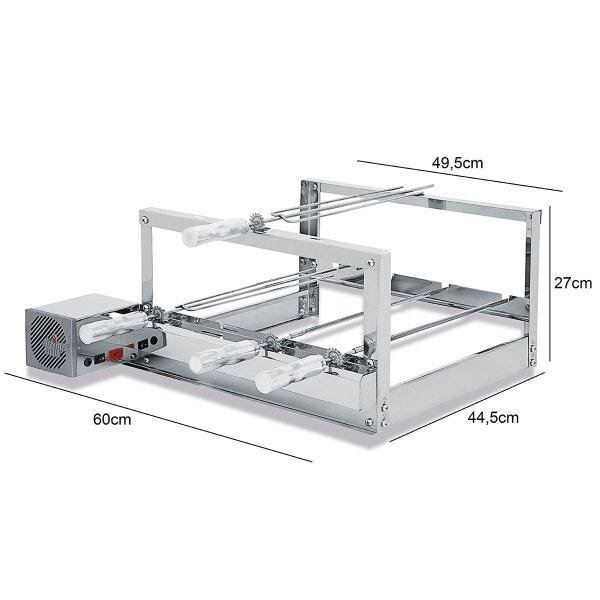 Churrasqueira Giratória Artinox Grill The Grill com 4 Espetos, 2 andares e 1 Motor Bivolt do Lado - 2