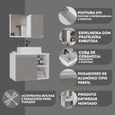Ver imagem 5 de Conjunto de Gabinete Banheiro Virtus 60cm com Cuba e Espelheira