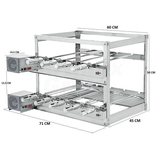 Churrasqueira Giratória Artinox Grill com 9 Espetos, 3 Andares e 2 Motores Bivolt do Lado Esquerdo - 2