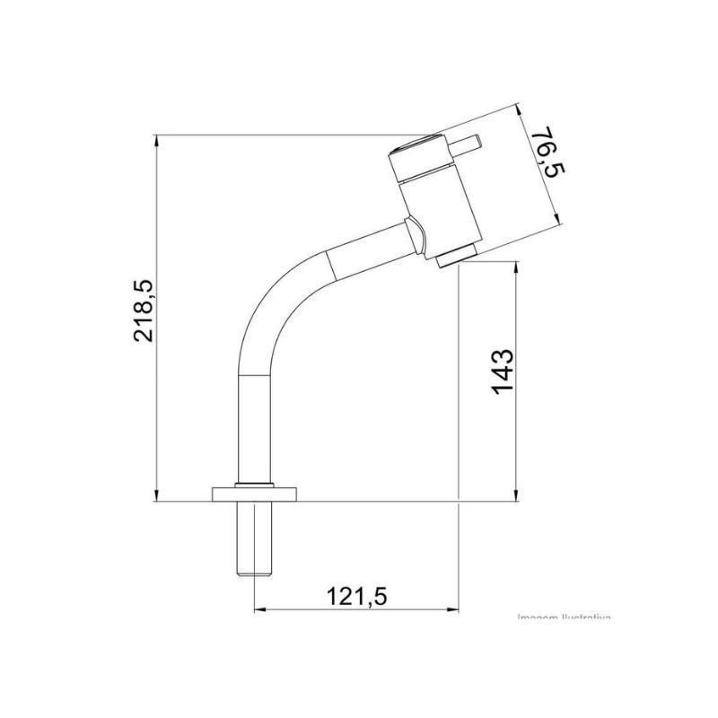Torneira Banheiro Bica Alta Matic Fit Cromado Esteves - 2