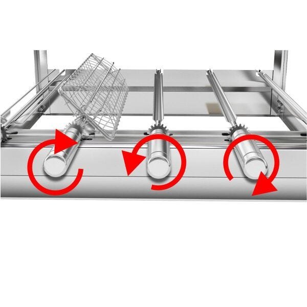 Churrasqueira Giratória Artinox Grill Robust com 5 Espetos, 2 andares e 1 Motor Bivolt do Lado - 4