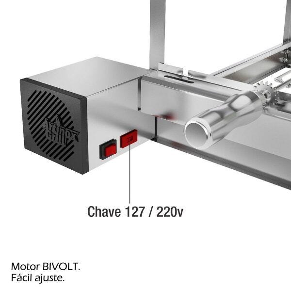 Churrasqueira Giratória Artinox Grill Robust com 6 Espetos, 2 andares e 1 Motor Bivolt do Lado - 3