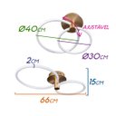 Ver imagem 2 de Plafon de Sobrepor Circolo Dourado 69cm 32w 3000k - Bb021 - Bella