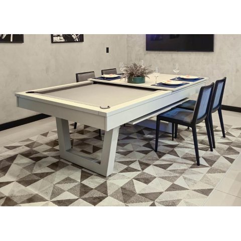 Mesa de Sinuca/bilhar com Tampo de Jantar Cor Nude - 2,20 X 1,20 - Grafite