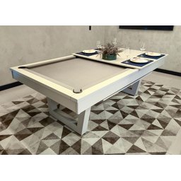 Mesa de Sinuca/bilhar com Tampo de Jantar Cor Nude - 2,20 X 1,20 - Grafite - 2