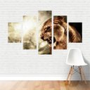 Ver imagem 1 de Quadro em tela Canvas Leoa Feroz Selvagem Felino 110x65