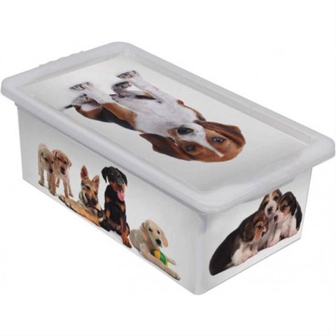 Caixa Organizadora 2,3 Litros Cães Branca - Or18l-06 - São Bernardo Caixa Org. Container 2,3l Caes B