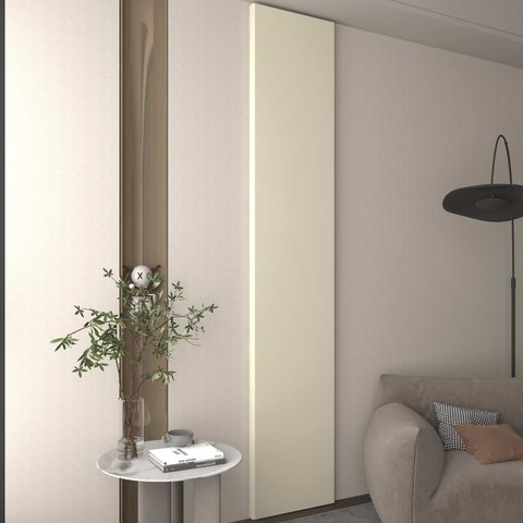 Painel em Barra 250cm x 44,5cm 100% MDF Realce Off White Gelius Móveis