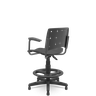 Cadeira Caixa Secretária Ergoplax c/ Braço e Assento Estofado Plaxmetal Preta - 3