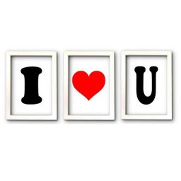 Kit Quadros Decorativos I S2 U Moldura Branca - 1 Kit Quadros Decorativos I S2 U Moldura Branca - 1