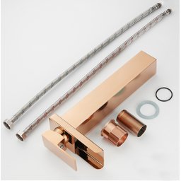 Torneira Misturado Banheiro Quadrada Alta T103-06l Rosa Gold Luuk Young - 4