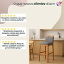 Ver imagem 6 de Kit 3 Banquetas Alta Cozinha Gourmet Conforto Linho:Linho Cinza
