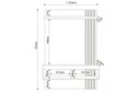 Ver imagem 4 de Rack Bancada C/ Painel P/ Tv até 45 Pol Jade Ripada 120x183cm Freijo/off White - Caemmun