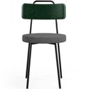 Ver imagem 6 de Kit 08 Cadeiras Estofada Sala De Jantar Barcelona L02 Facto Verde Musgo Linho Cinza Escuro - Lyam Ly