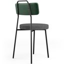 Ver mais imagens de Kit 08 Cadeiras Estofada Sala De Jantar Barcelona L02 Facto Verde Musgo Linho Cinza Escuro - Lyam Ly