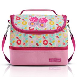 Lancheira Térmica com 2 Compartimentos - Borboleta Jacki Design - 1