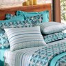 Kit Cobre Leito Casal Santista 150 Fios 100% Algodão Linha Prata 3 Peças - Estampado Verde - 3