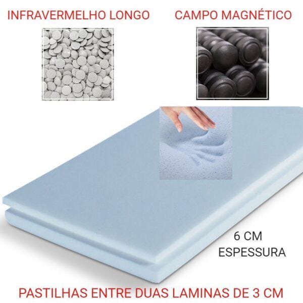 Pillow Top Infravermelho + Magnético Viscoelástico Gel Solteiro 78 - 2