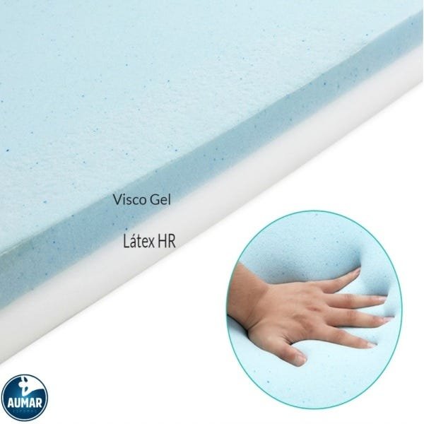 Pillow Top Visco Nasa Gel + Látex Hr Foam King 8cm - Aumar - 2