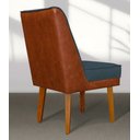 Ver imagem 4 de Cadeira de Jantar Virgínia Linho Azul e Courissimo Nozes Linho Nozes Azul