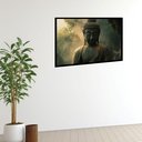 Ver imagem 2 de Quadro Decorativo Buda Pedra - 50x70cm:moldura Branca