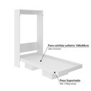 Ver imagem 5 de Cama de Solteiro Articulada com 2 Nichos - Branco