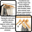 Ver imagem 5 de Kit 20 Cabides de Madeira com Presilhas Adulto Saia Terno Resistente