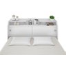 Cabeceira Casal para Box 1,38 Branco Branco-Preto Elisa Framar - 4