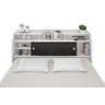 Cabeceira Casal para Box 1,38 Branco Branco-Preto Elisa Framar - 5