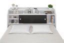 Ver imagem 5 de Cabeceira Casal para Box 1,38 Branco Branco-Preto Elisa Framar