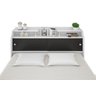 Cabeceira Casal para Box 1,38 Branco Branco-Preto Elisa Framar - 6