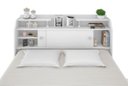 Ver imagem 1 de Cabeceira Casal para Box 1,38 Branco Branco-Preto Elisa Framar