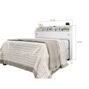 Ver imagem 2 de Cabeceira Casal para Box 1,38 Branco Branco-Preto Elisa Framar