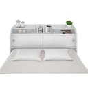 Ver imagem 5 de Cabeceira para Box Casal Queen 1,58 Branco Preto Elisa Framar