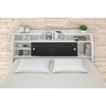 Cabeceira para Box Casal Queen 1,58 Branco Preto Elisa Framar - 8