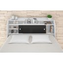 Ver mais imagens de Cabeceira para Box Casal Queen 1,58 Branco Preto Elisa Framar