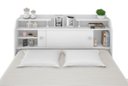 Ver imagem 4 de Cabeceira para Box Casal Queen 1,58 Branco Preto Elisa Framar