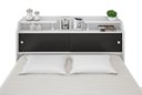 Ver imagem 6 de Cabeceira para Box Casal Queen 1,58 Branco Preto Elisa Framar