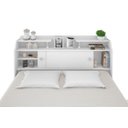 Ver imagem 1 de Cabeceira para Box Casal Queen 1,58 Branco Preto Elisa Framar