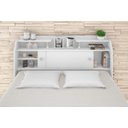 Ver imagem 7 de Cabeceira para Box Casal Queen 1,58 Branco Preto Elisa Framar