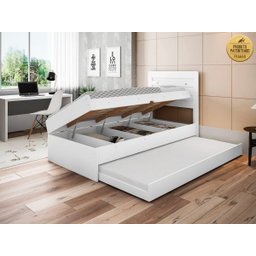 Cama Bau Solteiro Larissa Branco com Cama Auxiliar Dani Framar - 4