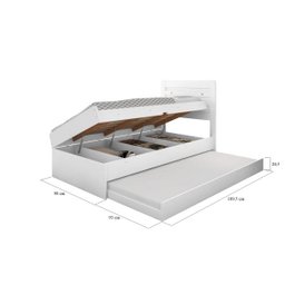 Cama Bau Solteiro Larissa Branco com Cama Auxiliar Dani Framar - 2